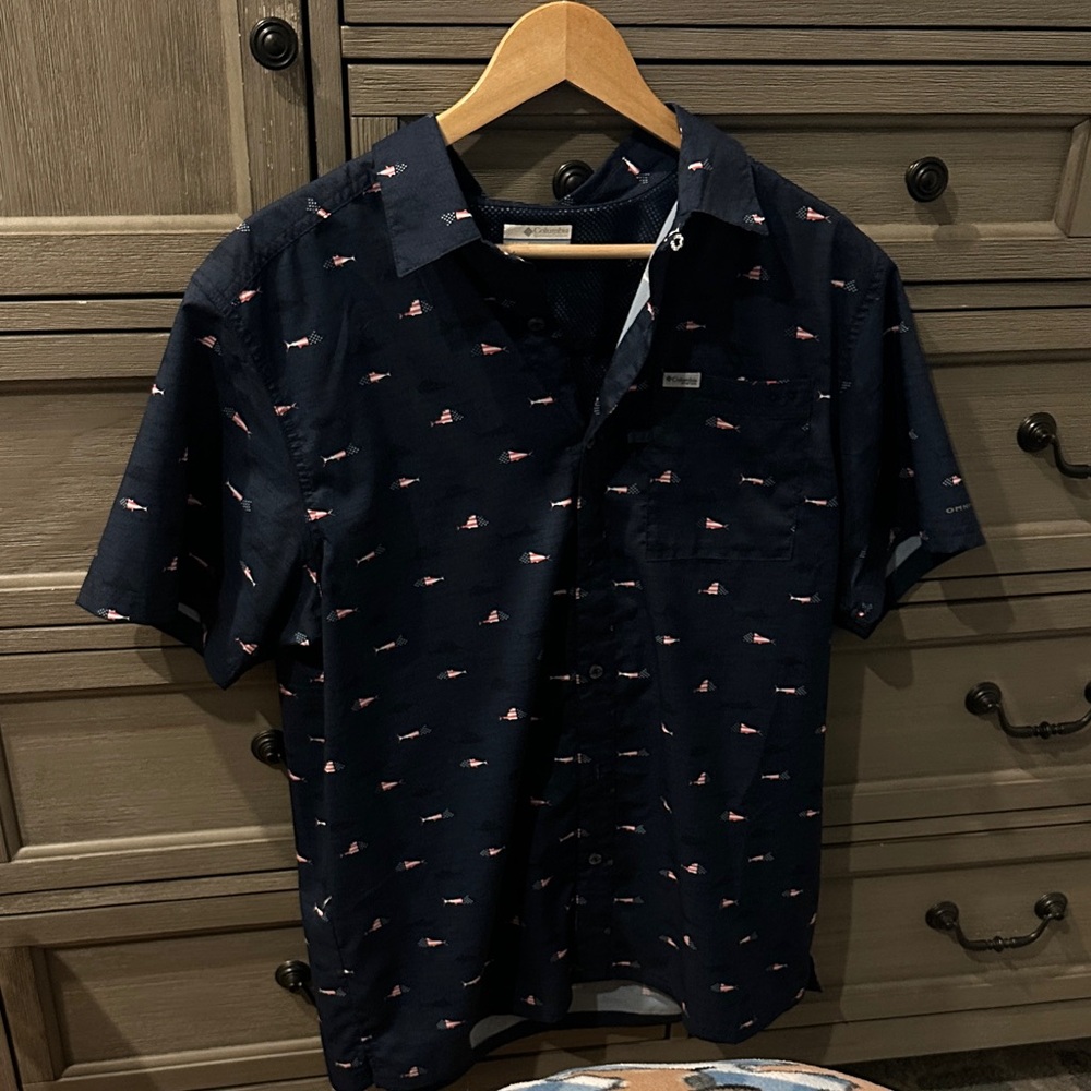 Columbia Dark Blue Men's Shirt PFG